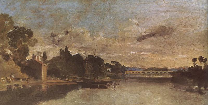 J.M.W. Turner The Thames near Waton Bridges Norge oil painting art